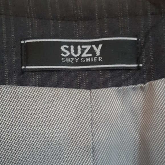 [SUZY SHIER] Gray Striped Vest - Picture 8 of 10